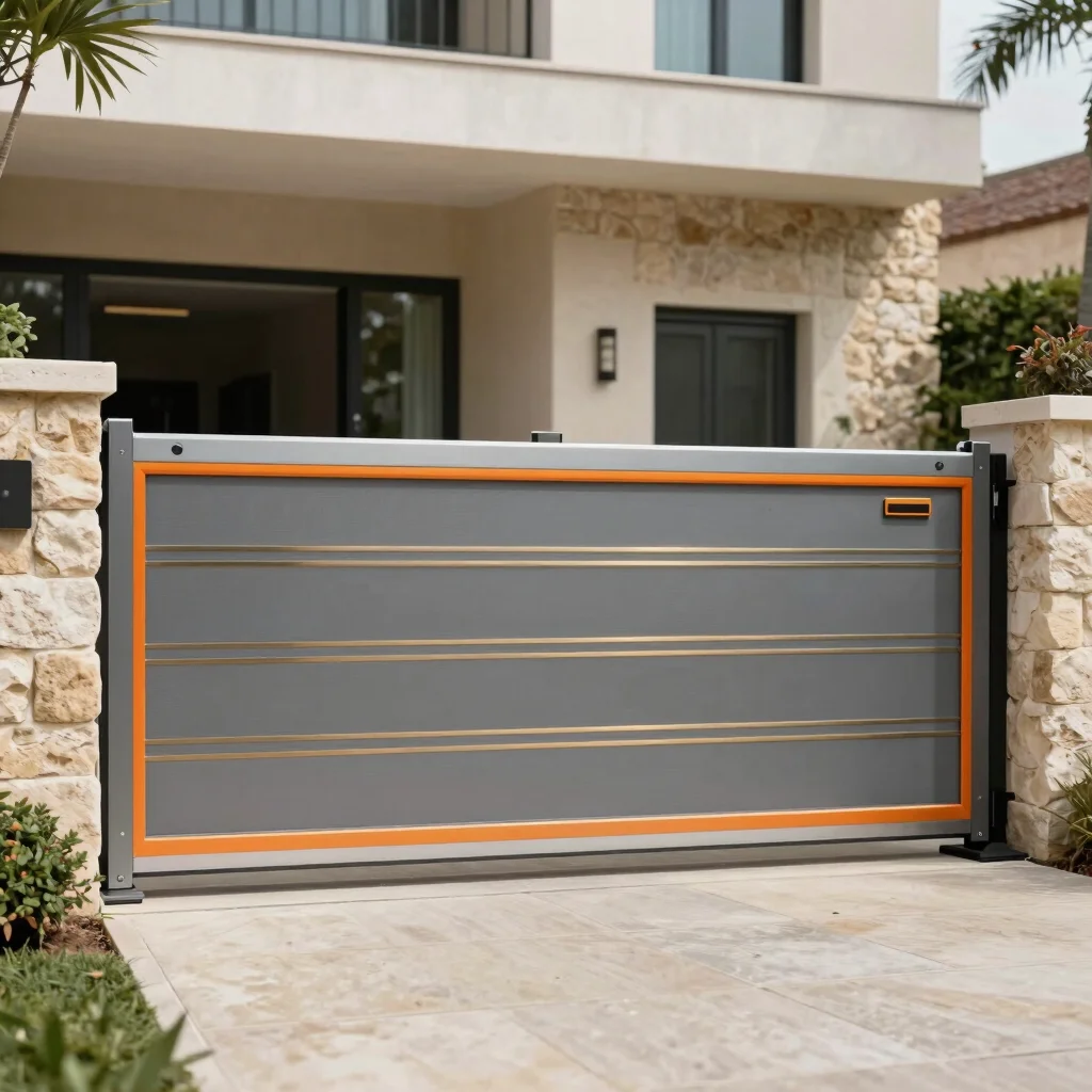 Electric sliding gate installed at a private villa entrance in Is
